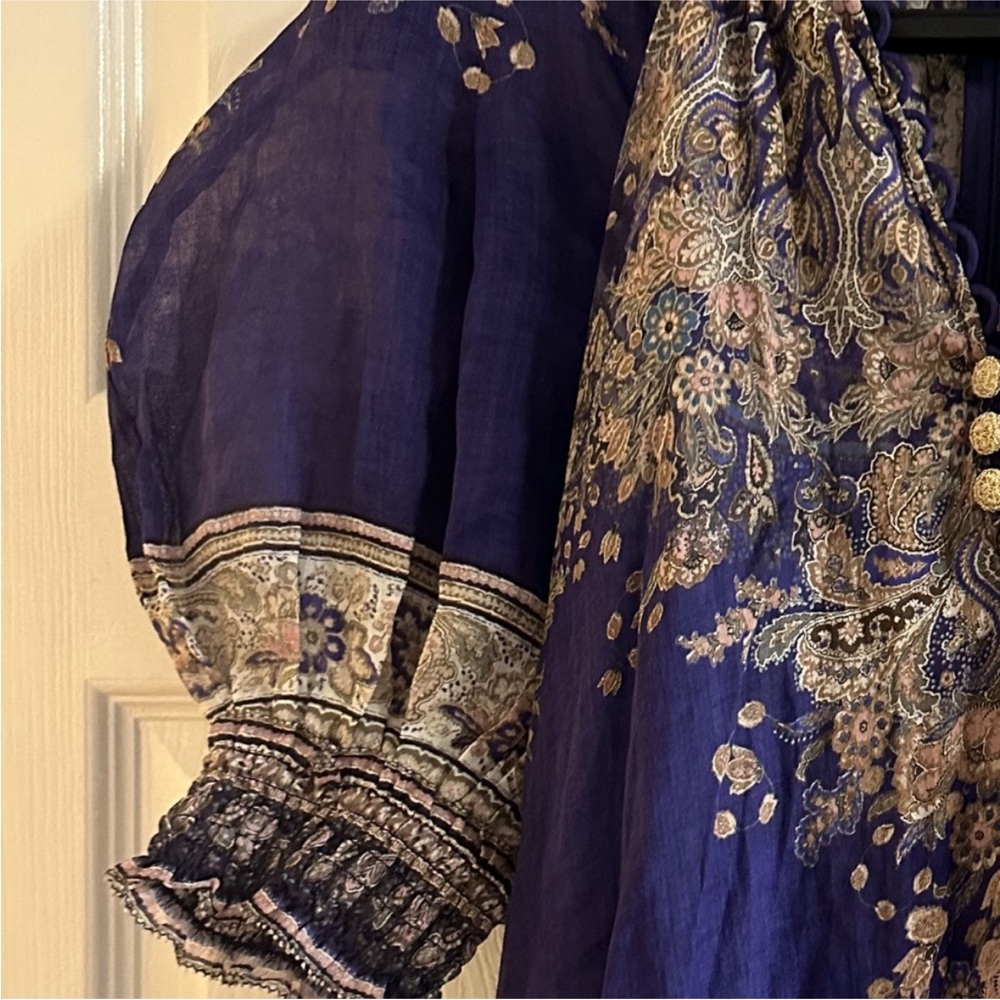 Zimmermann Anneke Maxi Dress in Indigo Paisley - Picture 10 of 16